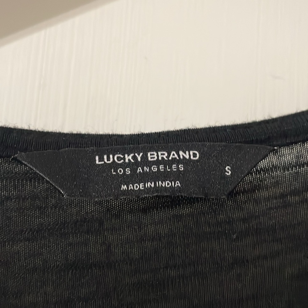 Luck Brand Black Half Button-Front Women's Top Size S - Picture 4 of 7